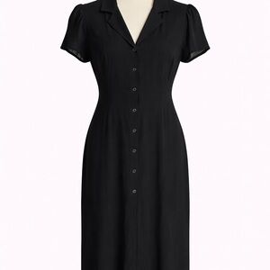 Aritzia Black Button-Front Women’s Dress